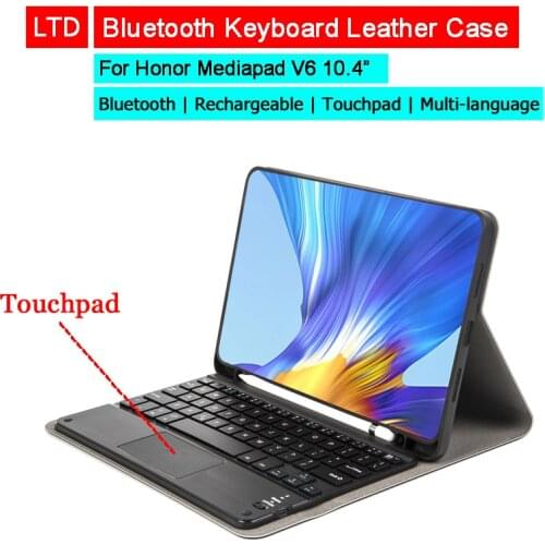 Bluetooth Keyboard Cloth-Style Case For Honor Mediapad V6 10.4 Touchpad Russian Arabic Hebrew Spanish French Korean Keyboard