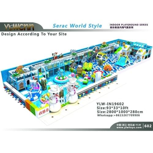 CE,TUV certificated kids amusement slide ball pool indoor playground structure Commercial Indoor soft Play house YLW-IN19602