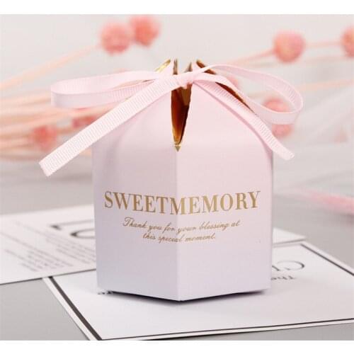 European Gradient Paper Candy Box Wedding Favors And Gifts Boxes Wedding Baby Shower Birthday Guests Party Decoration Supplies