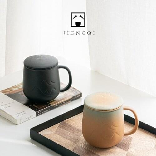 Filter Chinese ceramics coffee mug coffee mug with lid contracted modern mug mugs coffee cups The large capacity