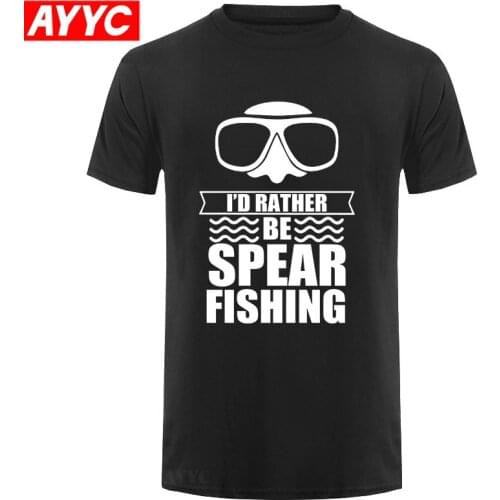 Spearfishing T Shirt Scuba Diver Spear Fishinger T Shirt Brand Cotton Men Clothing Male Slim Fit T Shirt Camisetas Masculina