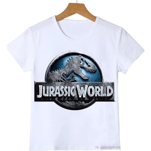 Funny t-shirts for boys/girls Jurassic Park graphic t-shirts for boys girls kids tee clothes dinosaur animal print t-shirt tops