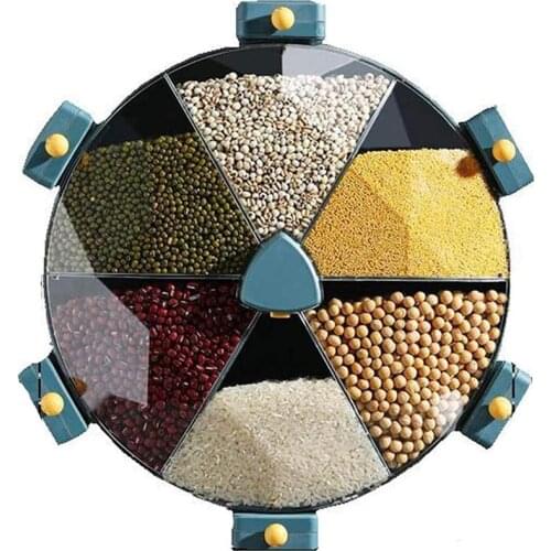 Sealed Grain Container Wall-mounted Grain Dispenser Dry Food Dispenser Rotating Storage Box Cereal Food Containers