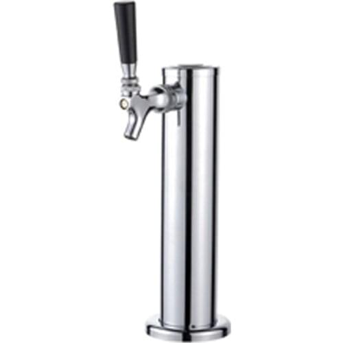 New Good quality !!! One tap chromeplated beer tower Single Tap/Faucet beer tower stainless steel body with brass beer tap