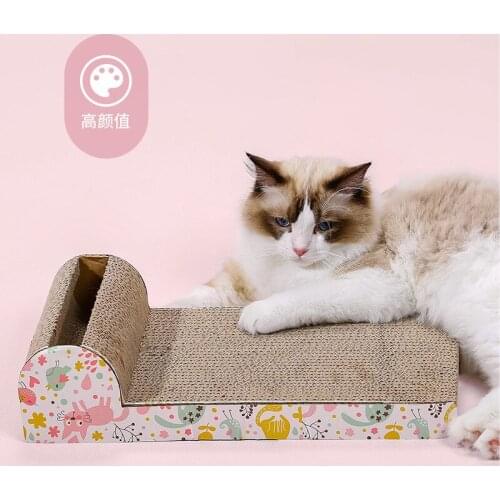 Large Size Sofa Design Cat Scratching Corrugated Board Toy Scratcher Bed Pad For Pet Cat Climbing Frame Scraper Mat