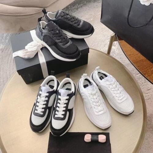 Mixed Color Wedge Heels Sneakers Air Mesh Flat Casual Women Sport Shoes Luxury Brand Desigenr Sneakers For Women Logo Sneakers