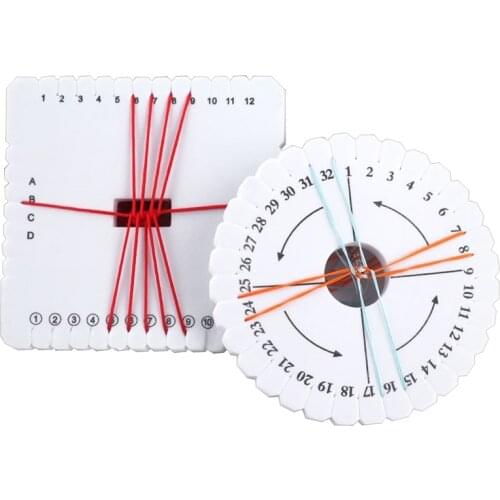 HOT! Round&Square Bracelet Knitting Kumihimo Disc Disk Tray Braided Rope Knot Knitting Weaving Jewelry Desgin Board DIY 2pcs