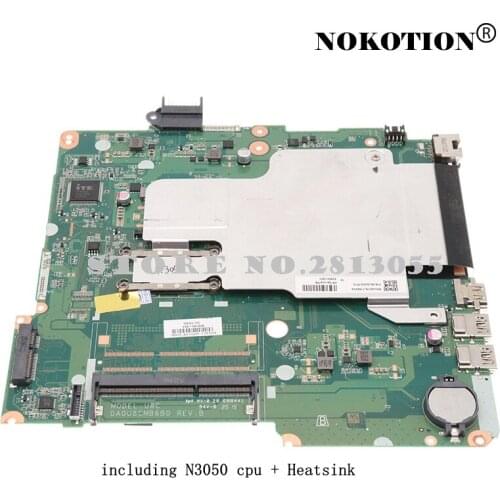 Nokotion 828168-601 Main board For HP Pavilion 15-F DA0U8CMB6B0 With N3050 CPU and Heatsink