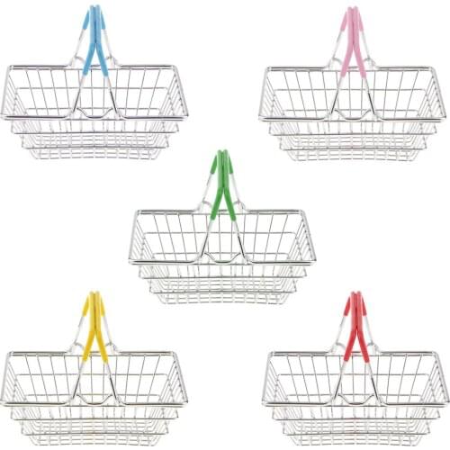 Mini Shopping Storage Basket, Toy Clothes Organizer Bucket, Laundry Hamper Box