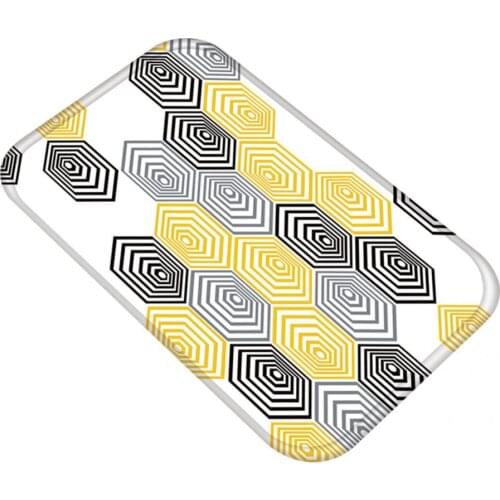 Washable Useful Soft Comfortable Contour Mat Flannel Bathtub Mats Thick for Home