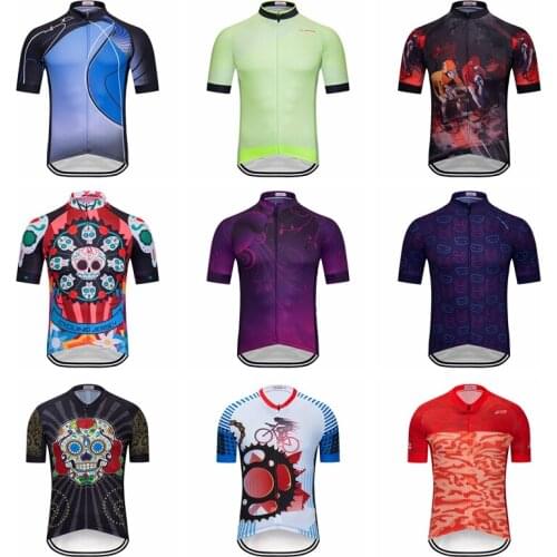 2019 cycling jersey Mens Bike jersey Pro Team MTB Shirts Maillot Ciclismo Tops Racing Bicycle jersey Skull mountain road clothe