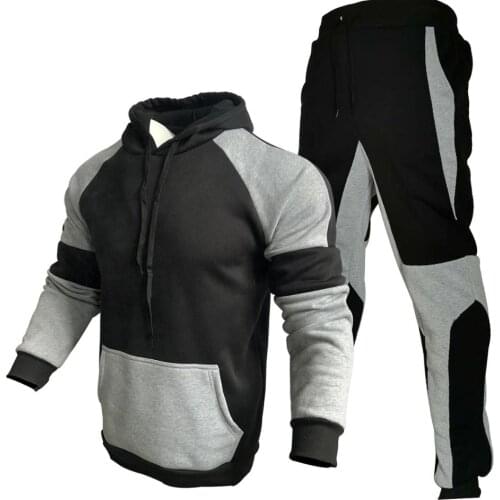 Stripe Tracksuits Mens Sportswear Set 2019 Autumn Winter 2 Pieces Sweatshirt+Pants Suit Brand Men Jogging clothes sports suit