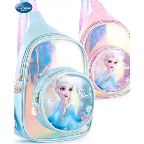 Disney Frozen Chest Bag For Girl Elsa Anna Waist Packs Causal Travel Pocket Wallet Backpack Large Capacity Super Light Mochila
