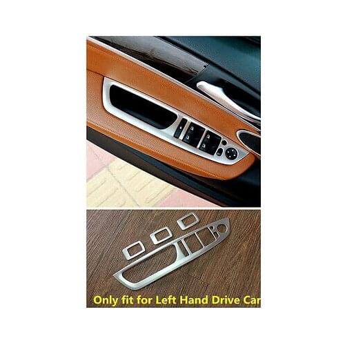 Stainless Steel Interior Door Cover Armrest Trim 4pcs For BMW X5 E70 2007-2013