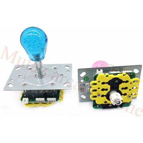 Newest Arcade Illuminated Joystick with 35mm Oval Crystal Babble Ball Top LED lighting Joystick with 8 way 4 way restrictor