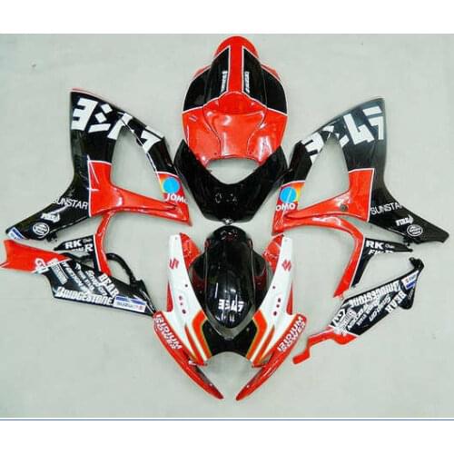 Orange Black full Fairing for mold GSXR600 750 GSXR600 GSXR750 GSX-R600 750 K6 06 07 2006 2007 body kit