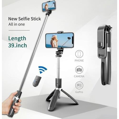 Universal Wireless Bluetooth Remote Selfie Stick For Smart Phone And For Gopro Camera Foldable Phone Tripod Extendable Monopods