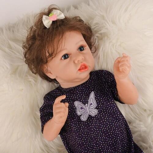 23'' 58CM silicone bebe dolls Realistic Reborn Baby Dolls Silicone Soft Kids Christmas Gift Best Playmates