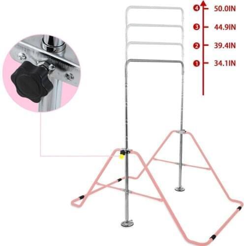 VEVOR 130LBS Kids Adjustable Gymnastics Horizontal Bar Kip Bar Climbing Tower Gym