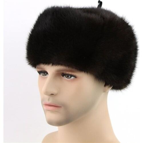 2021new mens genuine whole mink fur hat to keep warm high quality handmade bomber Lei Feng hat ear protection