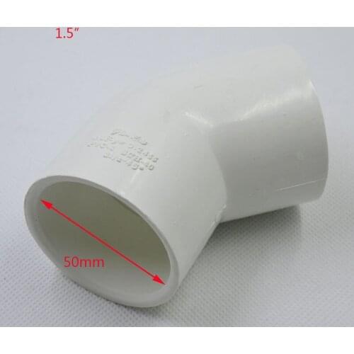 1.5"/2"PVC Pipe 45 Degree Equal Elbow Fitting Connector Spa fitting interface