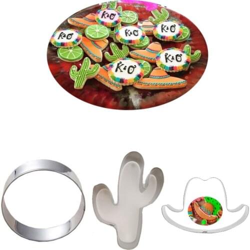 1pcs patisserie reposteria Bakery Cactus Lemon Hat Fondant Cake Decor Tools Metal Cookie Cutter Biscuit Cupcake Toppers Pastry