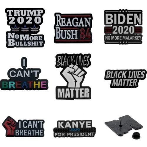 2020 Brooch Enamel Pin Letters Men Women Creative Jewelry Brooches&Pins for Shirt Bags Hat Badges Pins
