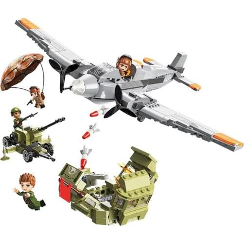557pcs Enlightenment 21013 Military Series Ground-to-Air Bombing War Assembled Model Boy Assembled Building Block Toy Gifts