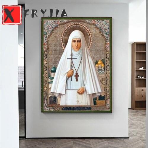 Diamond Painting St.New-Martyr Grand Duchess Elizabeth 5d diamond Embroidery Diy Cross Stitch Needlework Orthodox Christian Icon