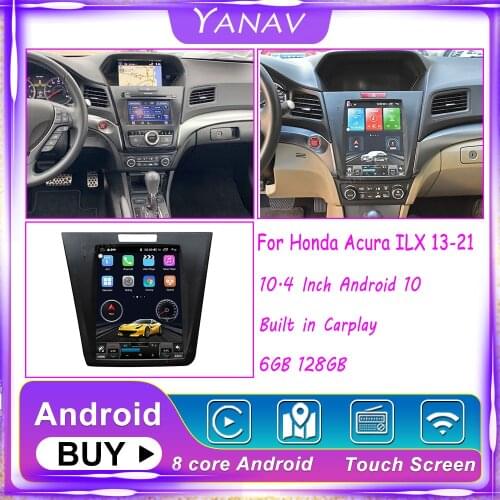 128G 10.4 Inch Car Radio Head Unit For Honda Acura ILX 2013-2021 Android 10 Auto Stereo Carplay GPS Navigation Video DVD Player