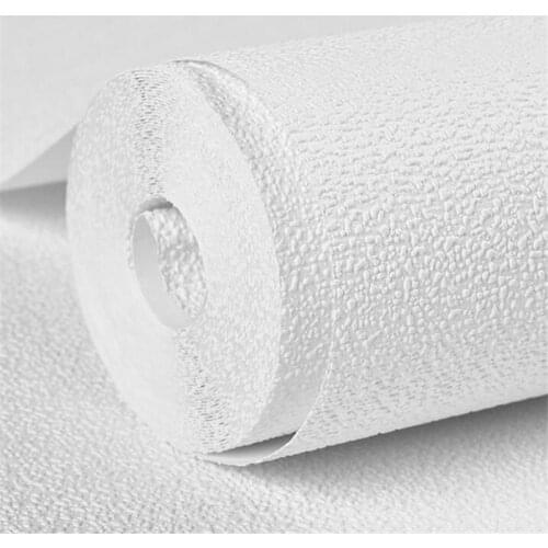 Beibehang papel de parede 3D White silicon bath mud plain wallpaper flocking wallpapers for living room TV wall paper knurled