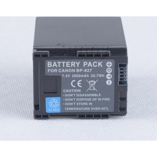 BP-827 Battery for Canon XA10 and VIXIA HF S10,S11,S20,S21,S30,S100,S200 and VIXIA HF11, HF20, HF21, HG20, HG21, HF200 Camcorder