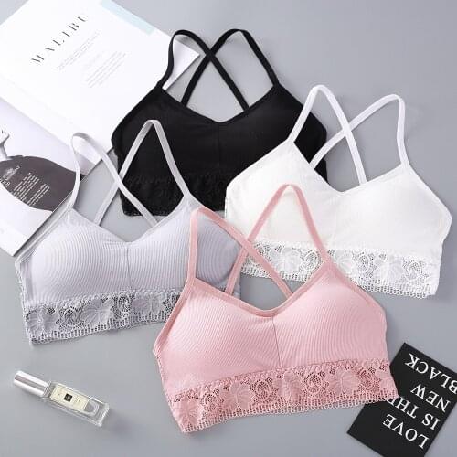 Sitonjwly Sexy Lace Bras Underwear for Women Seamless Push up Bra Lingerie Bralette Cross-Strap Brassiere Beauty Back Intimates