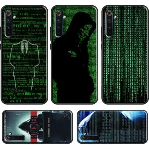 Matrix Hacker Case For OPPO Realme X2 Pro 6 7 X7 X50 XT C3 Reno 4 Pro A9 2020 OnePlus 8 7 Pro 7T Nord