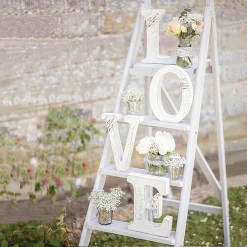 1pc Diy Freestanding Wood Wooden Letters White Alphabet Wedding Birthday Party Home Decorations Personalised Name Design Letters