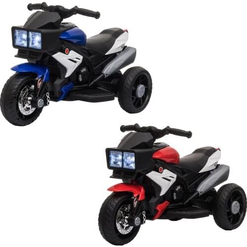 HOMCOM childrens electric bike with 3 wheels for + 3 years child Pedal tricycle 6V battery with music lights 86x42x52 cm