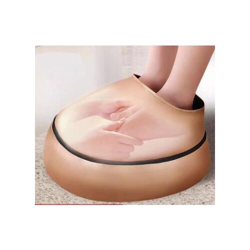 Heated Electric Feet Massager Vibrator 3D Leg Back Stimulator Massage Machine 15min Automatic Timer Low Noise PU Leather