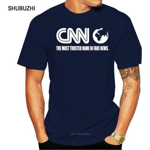 Cnn Fake News Networking T-Shirt Funny Meme Fraud Corrupt Liberal Media Trump Fashion Brand Men Tops Street Wear T-Shirt
