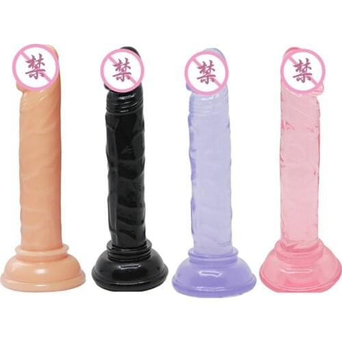 Simulation Penis Fake Penis Big DICK Manual Simulation Sucker Penis Mini Small Crystal Type Female Masturbation Thrusting Device
