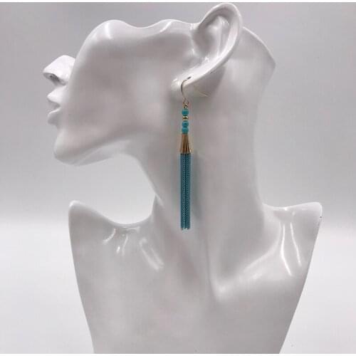 Kara&Kale Boho Drop Earings Fashion Jewelry Charms Gothic Metal Chain Tassel Hook Earrings Vintage Gold Earrings For Women ED007