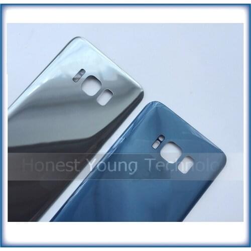 10pcs Battery Door Cover Housing for Samsung Galaxy S8 plus G950R G9550 G9500 Back Glass Cover Replacement with Sticker