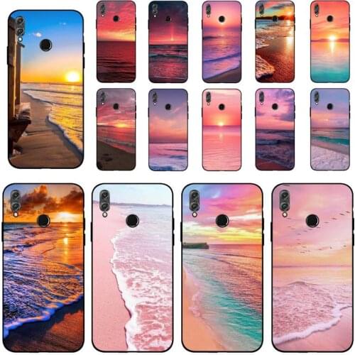 MaiYaCa Cute Floral sunset summer beach Sea Phone Case for Huawei Honor 8x C 9 10 i lite play view 10 20 30 5A Nova 3 I