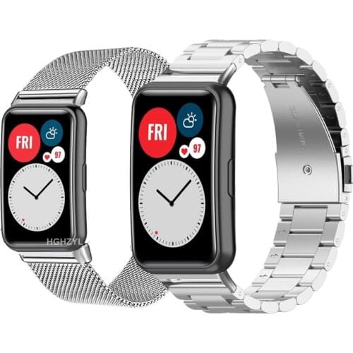 NEW Milanese Stainless Steel Metal Watch Band For Huawei Watch Fit Strap Bracelet for huawei fit Smart Watch Strap