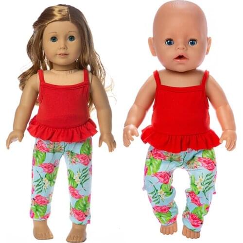 18 Inch Girl Doll Fashion Clothes Pants Fit for 43cm Reborn Baby Doll Clothes 18" Doll Jacket