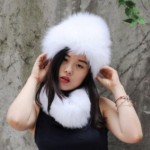 CX-C-01C Fashion Women Hat Sets White Beanies And Ring Scarf Set Winter