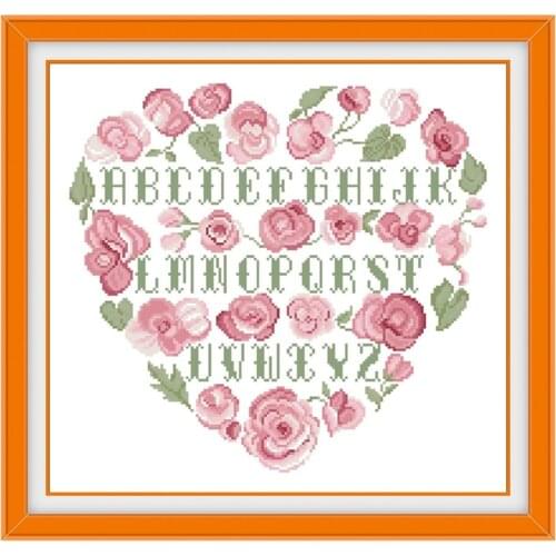 Heart of Begonias cross stitch kit flower aida fabric 18ct 14ct 11ct unprint canvas cotton thread embroidery kits DIY
