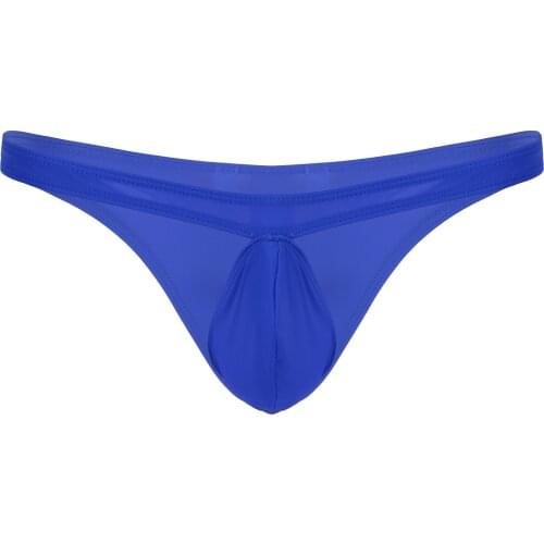 Lingerie See Through Panties for Sexy Mens T-back Bulge Pouch G-String Thongs Bikini Briefs Elastic Waistband Thong Swimwear