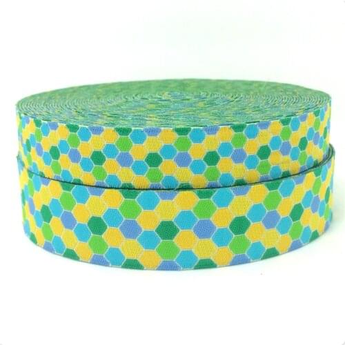 2016 NEW 16MM 5/8" AND 22MM 7/8" lovely Color Mosaic 100% Polyester Woven Jacquard Ribbon inventory sales KTZD16011202