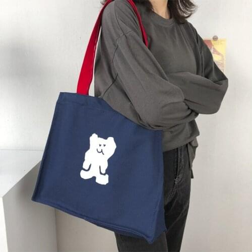 NEW Cartoon Cute Animal Print Ladies Handbags Canvas Tote Bag Shopping Travel Women Eco Reusable Shoulder Bags Bolsas De Tela