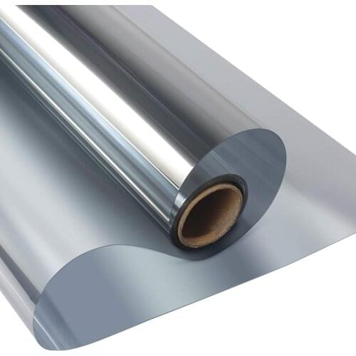 40/50/60x100 Cm One Way Window Film Self-adhesive Mirror Reflective Window Tint Heat Control Blocking Light Solar Film Building